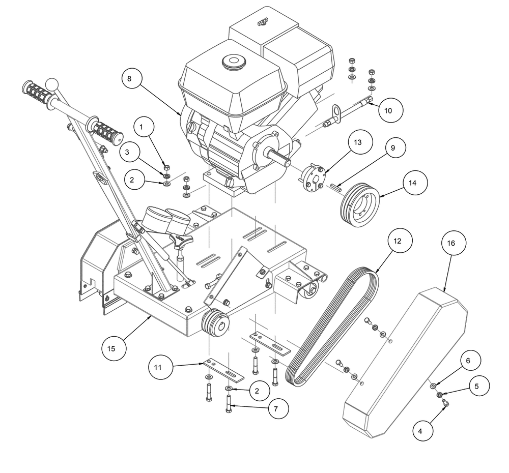 Section 01 Diagram and Parts List for CC-100 171320-9H MK Diamond Concrete Saw